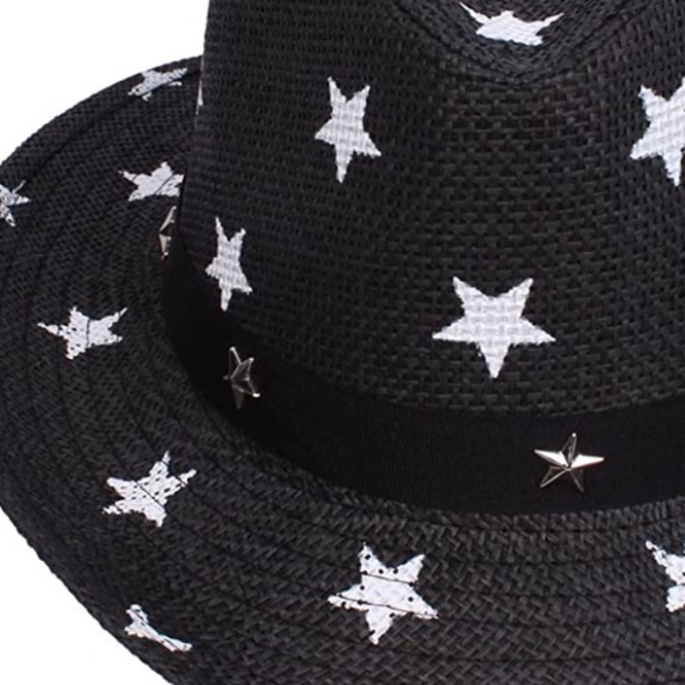Star Print Embellished Fedora - Picture 4 of 13